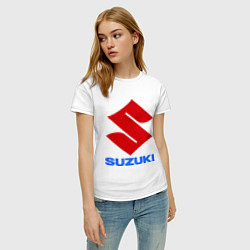 Футболка хлопковая женская Suzuki, цвет: белый — фото 2