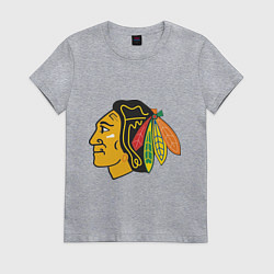 Футболка хлопковая женская Chicago Blackhawks: Kane, цвет: меланж