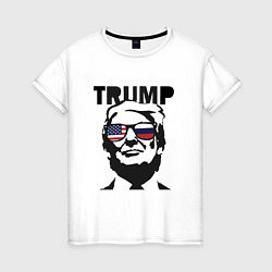 Женская футболка USA: Trump