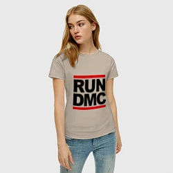 Футболка хлопковая женская Run DMC, цвет: миндальный — фото 2