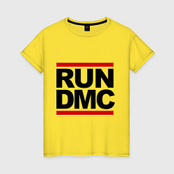 Футболка хлопковая женская Run DMC, цвет: желтый