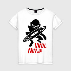 Футболка хлопковая женская Vinil Ninja, цвет: белый