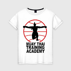 Футболка хлопковая женская Mauy Thai Training Academy, цвет: белый