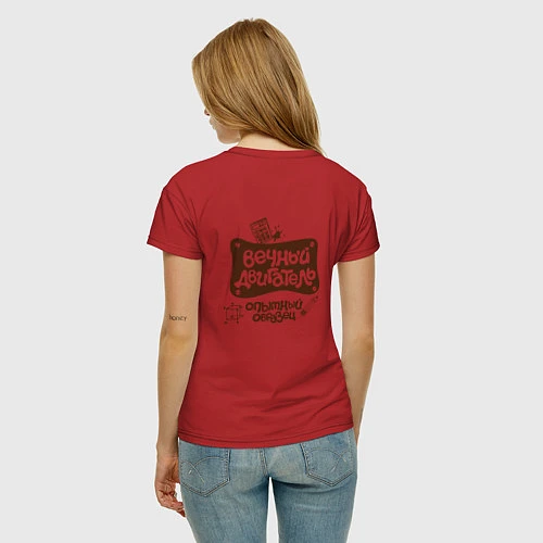 Женская футболка Вечный двигатель / Красный – фото 4
