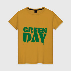Футболка хлопковая женская Green Day, цвет: горчичный