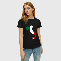 Футболка хлопковая женская Италия (Italy), цвет: черный — фото 2