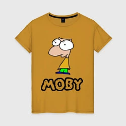 Футболка хлопковая женская Moby, цвет: горчичный