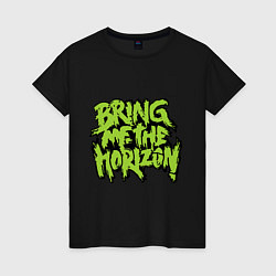 Футболка хлопковая женская Bring me the horizon, цвет: черный