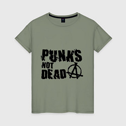 Женская футболка Punks not dead