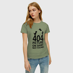 Футболка хлопковая женская 404, цвет: авокадо — фото 2