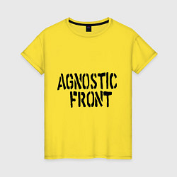 Женская футболка Agnostic front