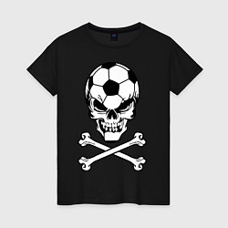 Футболка хлопковая женская Football Ultras, цвет: черный