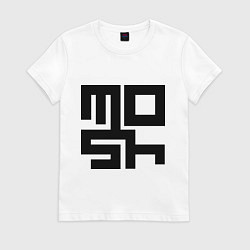 Футболка хлопковая женская Mosh, цвет: белый