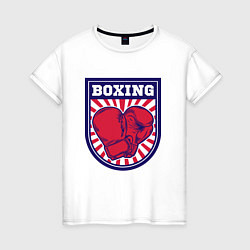 Футболка хлопковая женская Boxing Country, цвет: белый