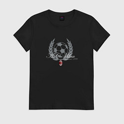 Футболка хлопковая женская AC Milan - Since 1899 NEW 2022, цвет: черный