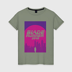 Футболка хлопковая женская Blade Runner 2049: Purple, цвет: авокадо