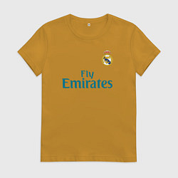 Футболка хлопковая женская Real Madrid: Ronaldo 07, цвет: горчичный