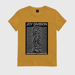 Футболка хлопковая женская Joy Division: Unknown Pleasures, цвет: горчичный