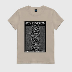 Футболка хлопковая женская Joy Division: Unknown Pleasures, цвет: миндальный