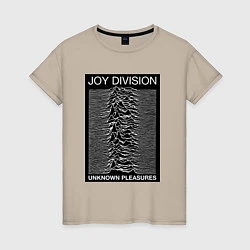Футболка хлопковая женская Joy Division: Unknown Pleasures, цвет: миндальный