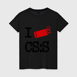 Женская футболка I love CS:S