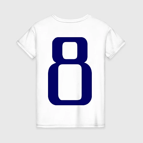 Женская футболка Сборная Франции: 8 номер / Белый – фото 2