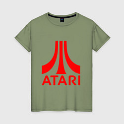 Футболка хлопковая женская Atari, цвет: авокадо