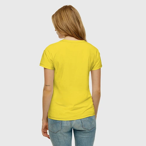 Женская футболка Мопс-пончик / Желтый – фото 4