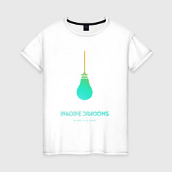 Футболка хлопковая женская Imagine Dragons: Night Visions, цвет: белый