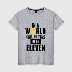 Футболка хлопковая женская Be A Eleven, цвет: меланж