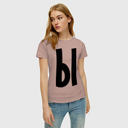 Футболка хлопковая женская Мы (Ы), цвет: пыльно-розовый — фото 2