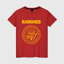 Футболка хлопковая женская Ramones, цвет: красный