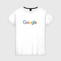 Футболка хлопковая женская Google, цвет: белый