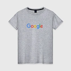 Футболка хлопковая женская Google, цвет: меланж