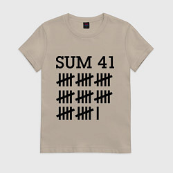 Футболка хлопковая женская Sum 41: Days, цвет: миндальный