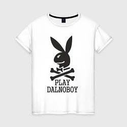 Футболка хлопковая женская Play Dalnoboy, цвет: белый