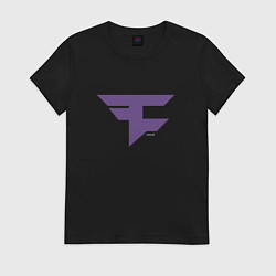 Футболка хлопковая женская Faze Clan Ultraviolet, цвет: черный