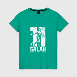 Футболка хлопковая женская Salah 11, цвет: зеленый