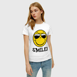 Футболка хлопковая женская Summer Smile, цвет: белый — фото 2