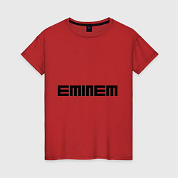 Футболка хлопковая женская Eminem: minimalism, цвет: красный