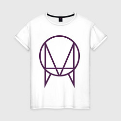 Футболка хлопковая женская Skrillex Symbol, цвет: белый