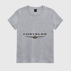 Футболка хлопковая женская Chrysler logo, цвет: меланж