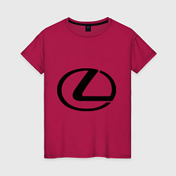Футболка хлопковая женская Logo lexus, цвет: маджента