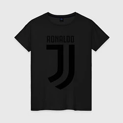 Футболка хлопковая женская Ronaldo CR7, цвет: черный