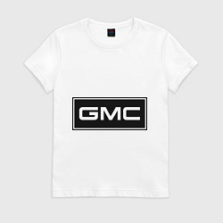 Футболка хлопковая женская GMC logo, цвет: белый