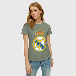 Футболка хлопковая женская Real Madrid FC, цвет: авокадо — фото 2