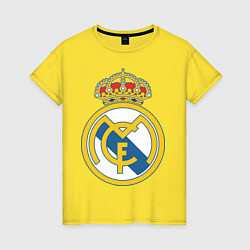 Футболка хлопковая женская Real Madrid FC, цвет: желтый