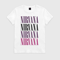 Футболка хлопковая женская Get Nirvana, цвет: белый