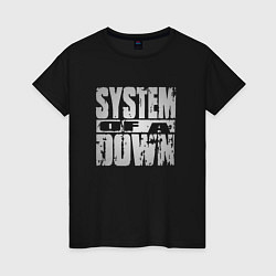 Футболка хлопковая женская System of a Down, цвет: черный