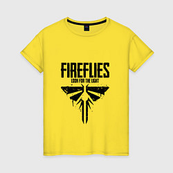 Футболка хлопковая женская Fireflies: Look for the Light, цвет: желтый